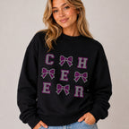 Coquette Cheer Bow Design SPANGLES TRANSFER