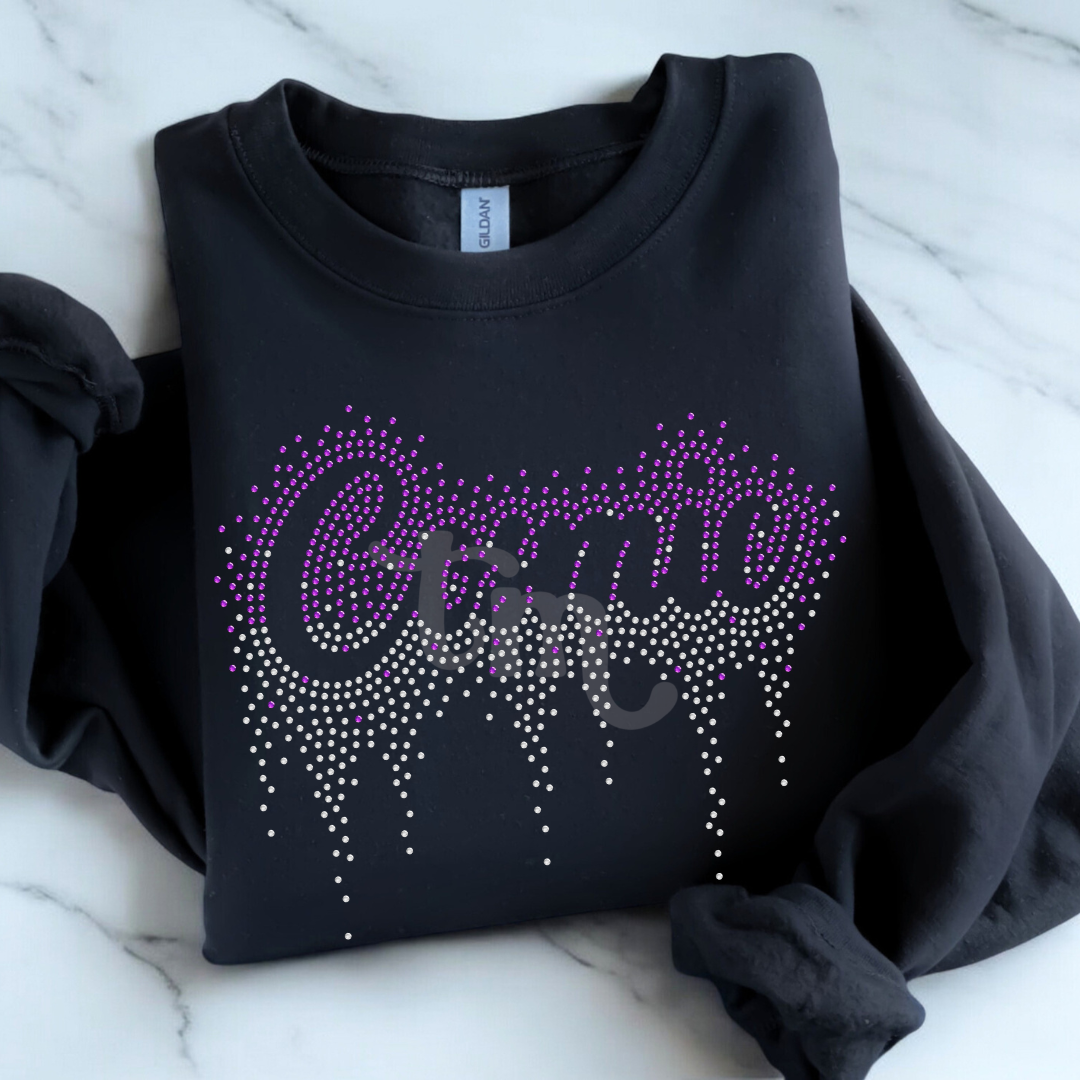 Cosmic Ombre Drip RHINESTONE TRANSFER