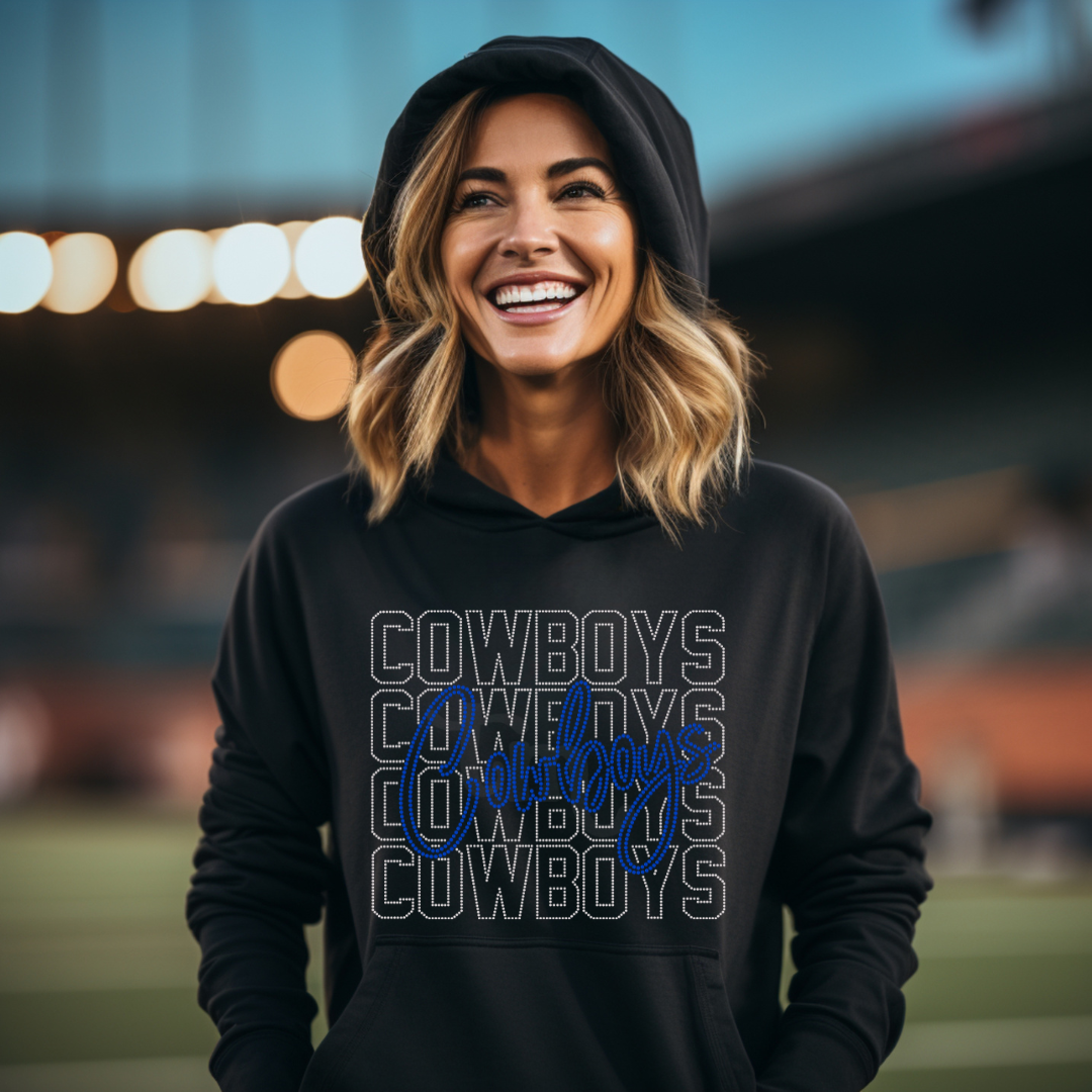 Cowboys Stacked SPANGLE TRANSFER