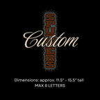 Custom Vertical Athletic Scatter RHINESTONE TRANSFER 7-10 BUSINESS DAY TAT