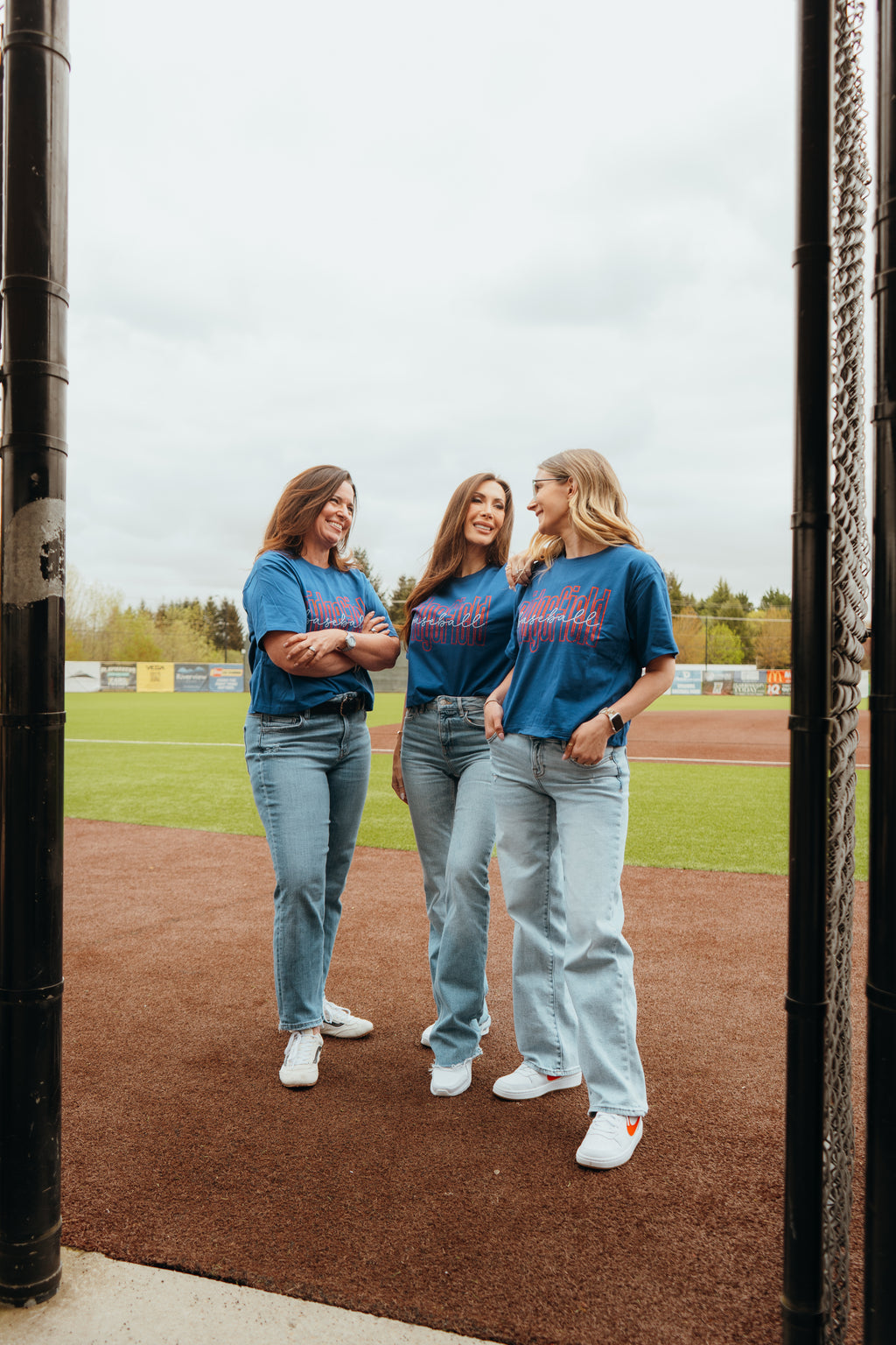 Ridgefield Baseball Rhinestone Boxy Tee