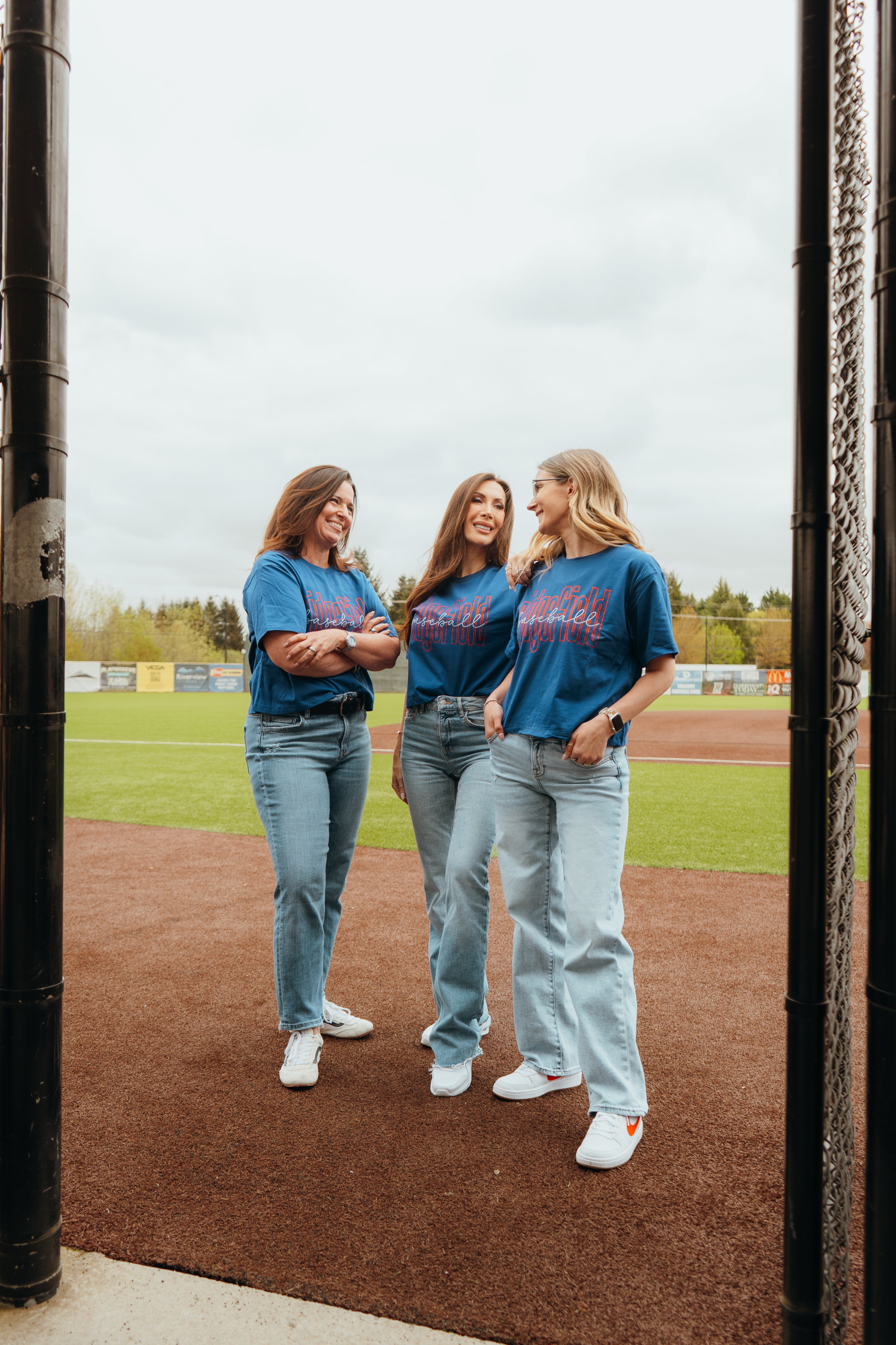 Ridgefield Baseball Rhinestone Boxy Tee