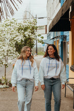 Ridgefield Spudders Color Block Rhinestone Cropped Hoodie