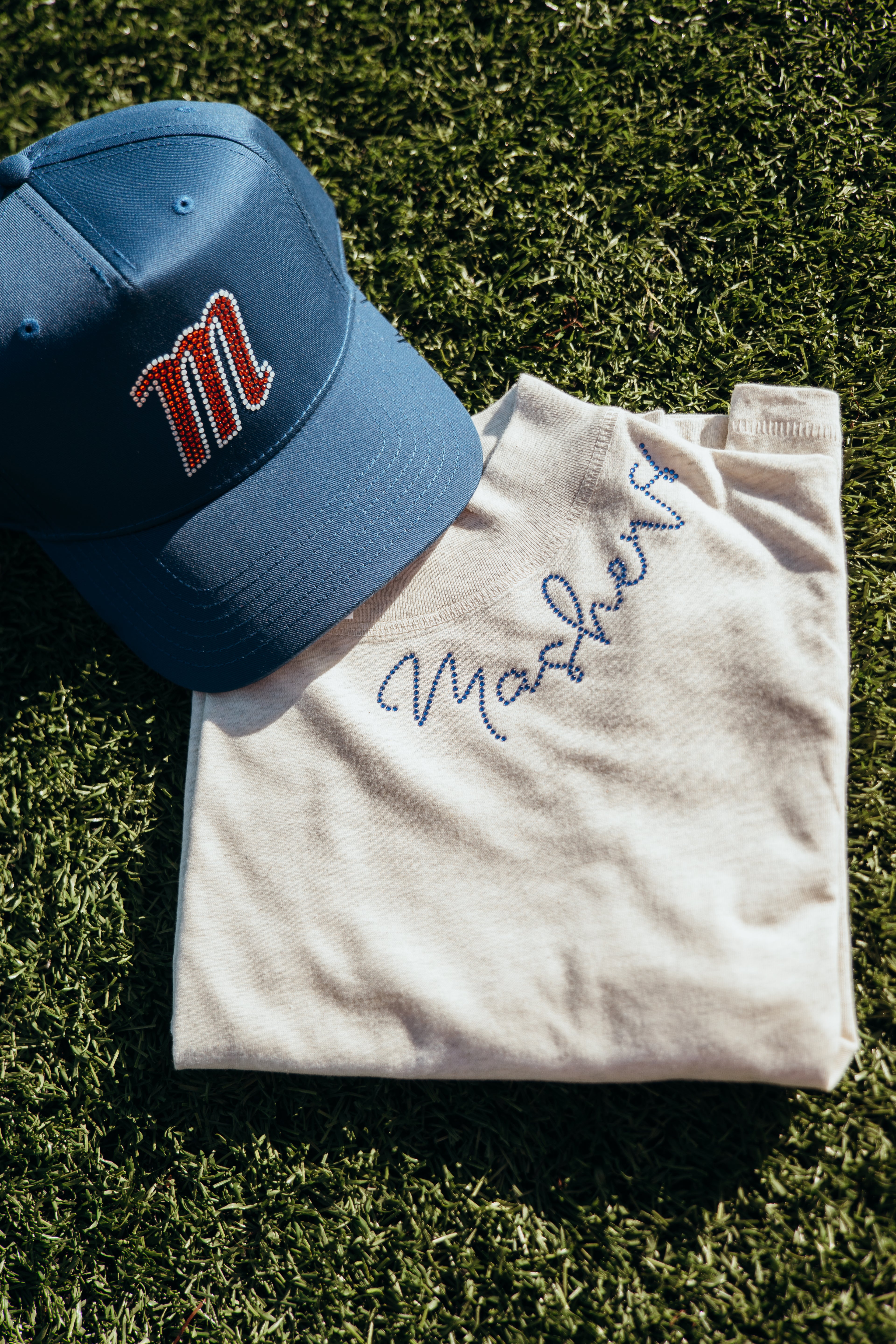 Mashers Rhinestone Collar Boxy Tee