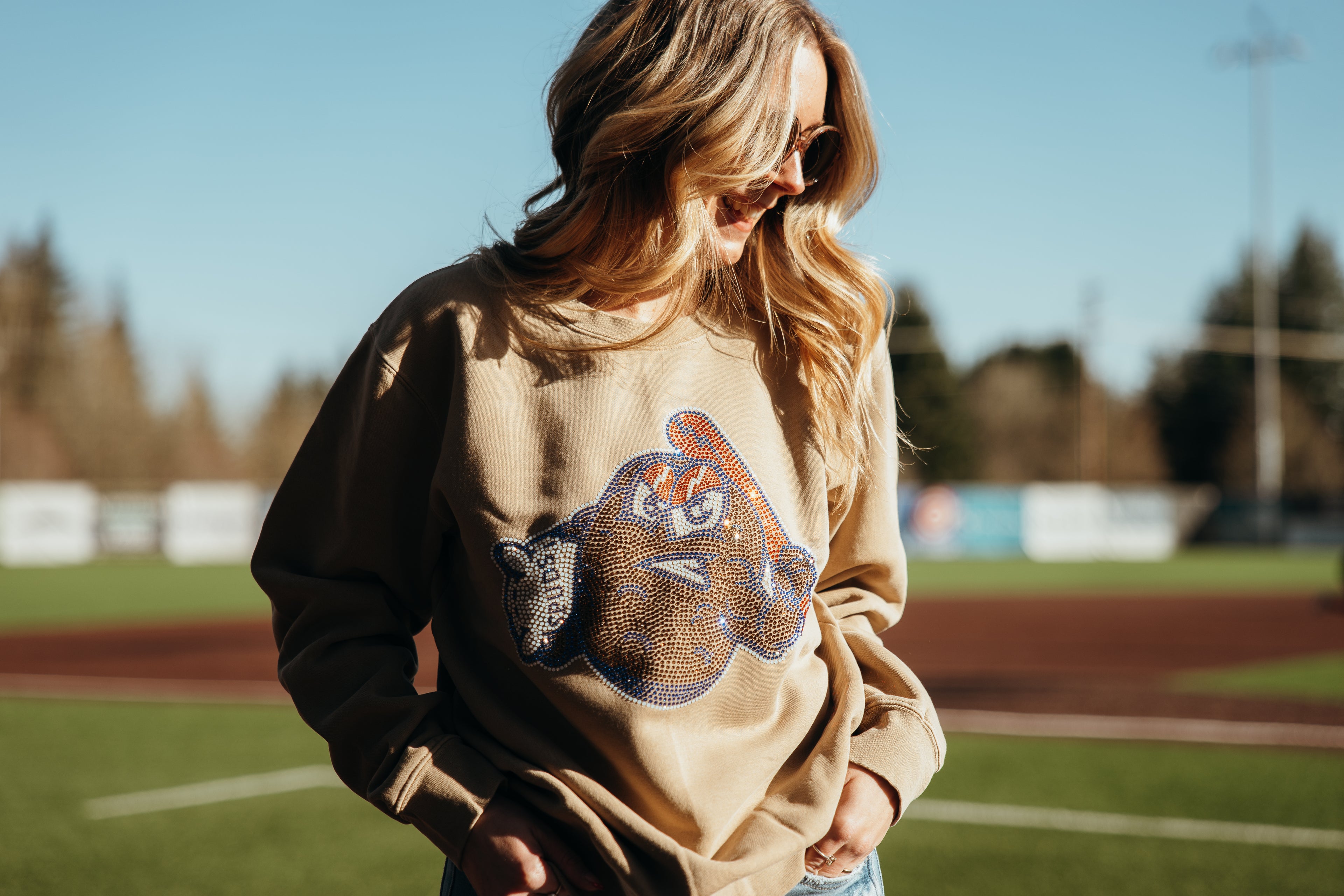 Mashers Mascot Rhinestone Crewneck