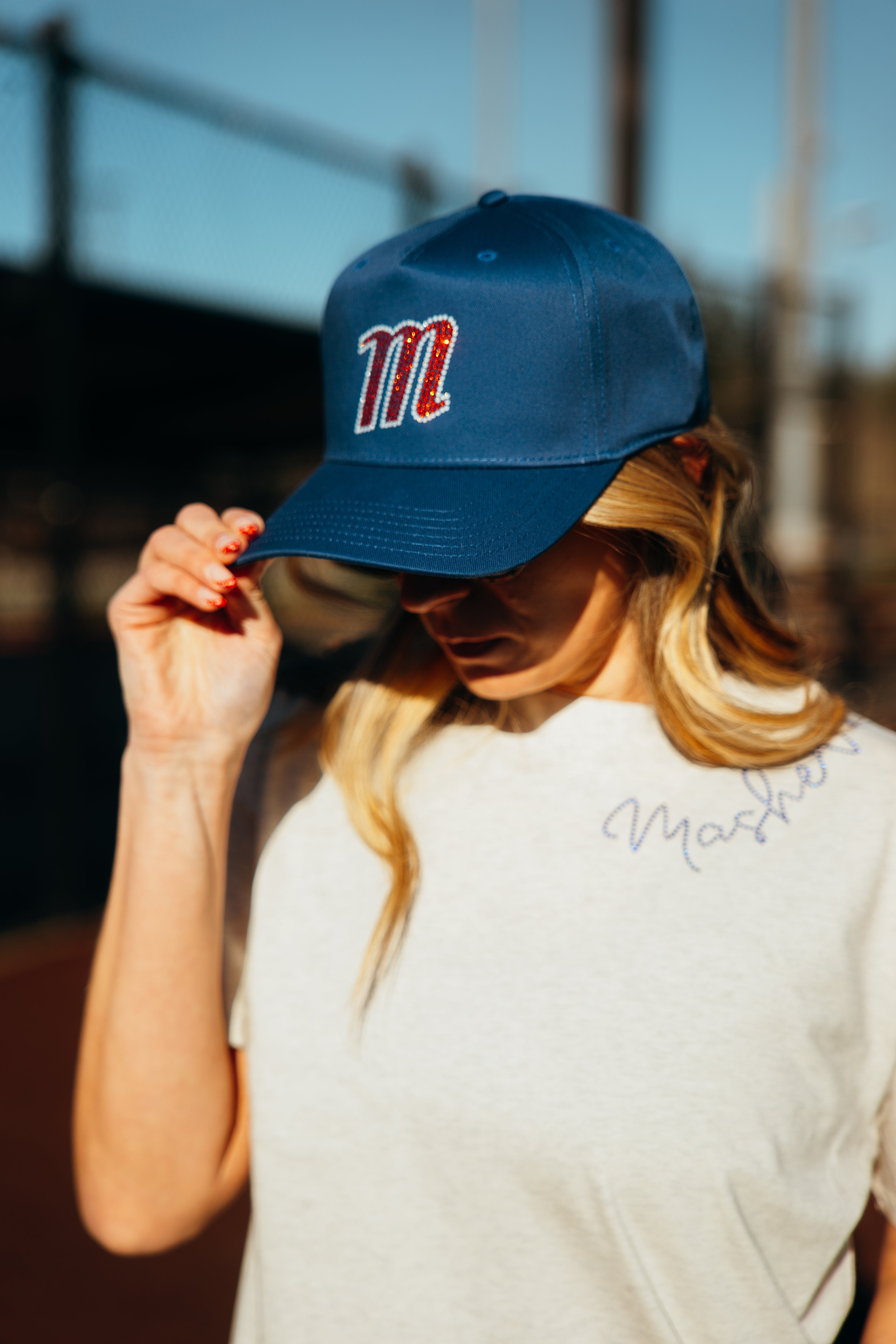 Mashers M Rhinestone Hat