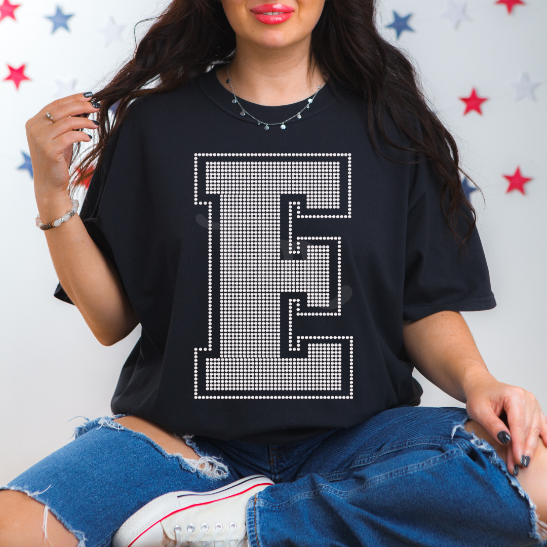 Custom SPANGLE Text SPANGLE Transfer - 11.5" BIG Letters- One Color