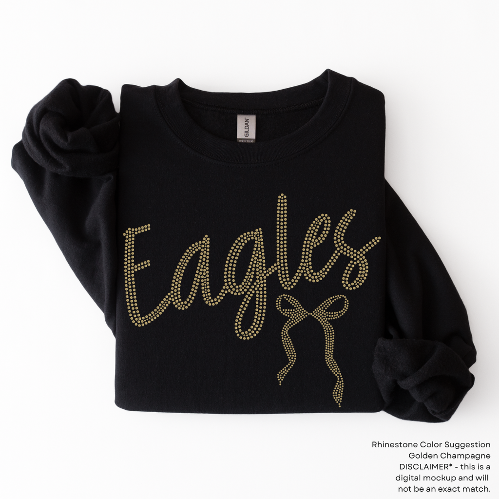 Eagles Bow RHINESTONE TRANSFER