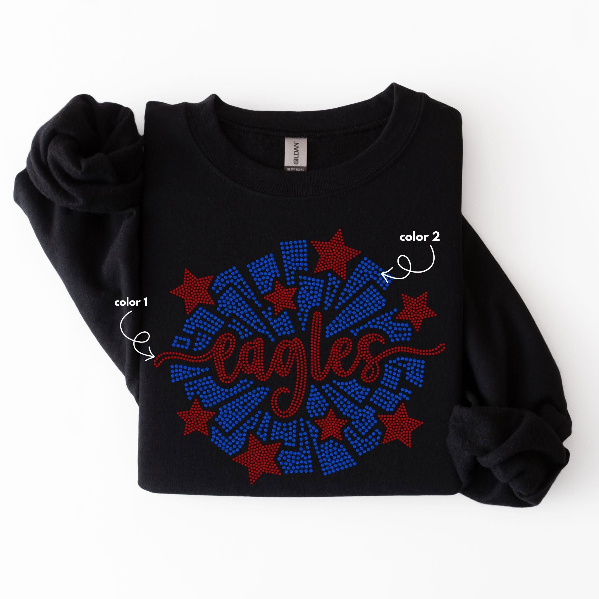 Eagles Cheer Pom SPANGLE TRANSFER