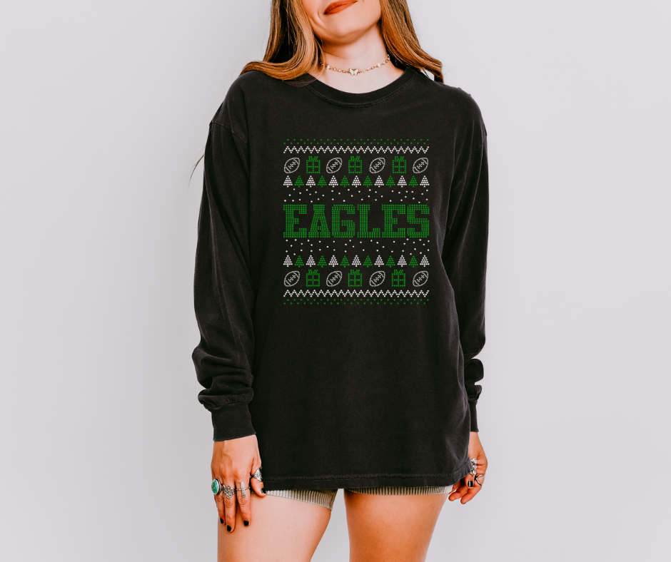 Eagles Christmas Sweater SPANGLES TRANSFER