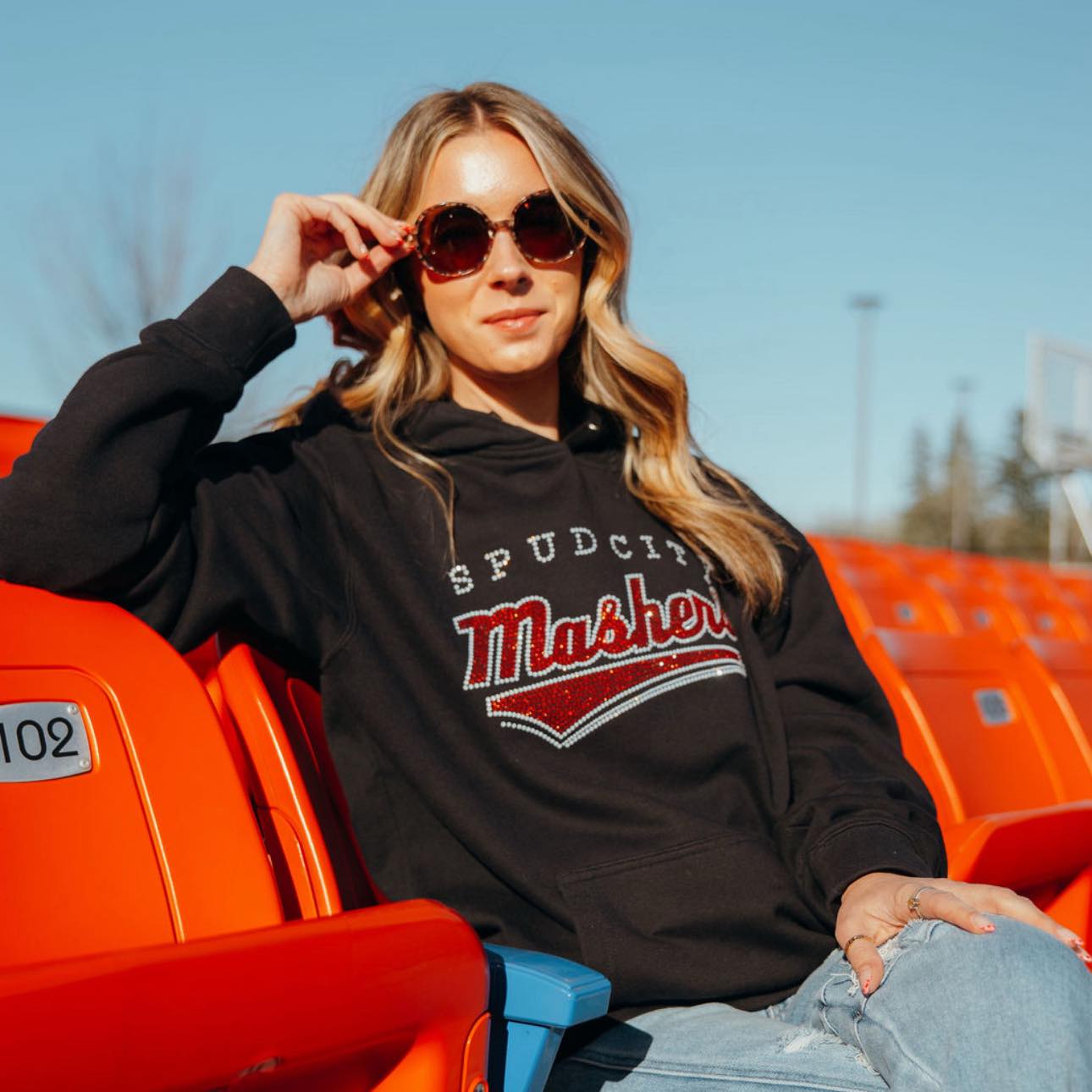 Spud City Mashers Rhinestone Hoodie