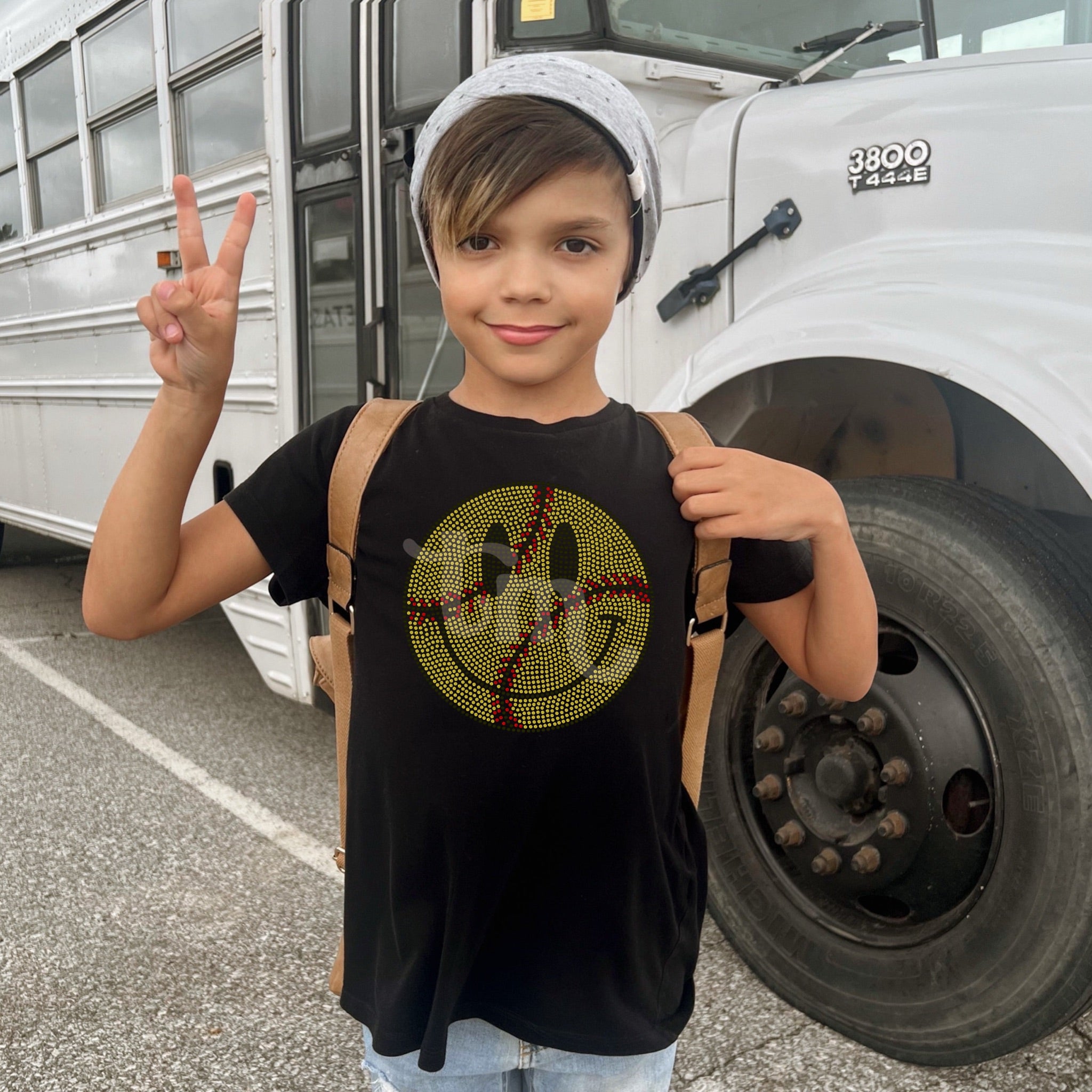 RTS // Softball Happy Face SPANGLE TRANSFER c. 121 + 119 + 102