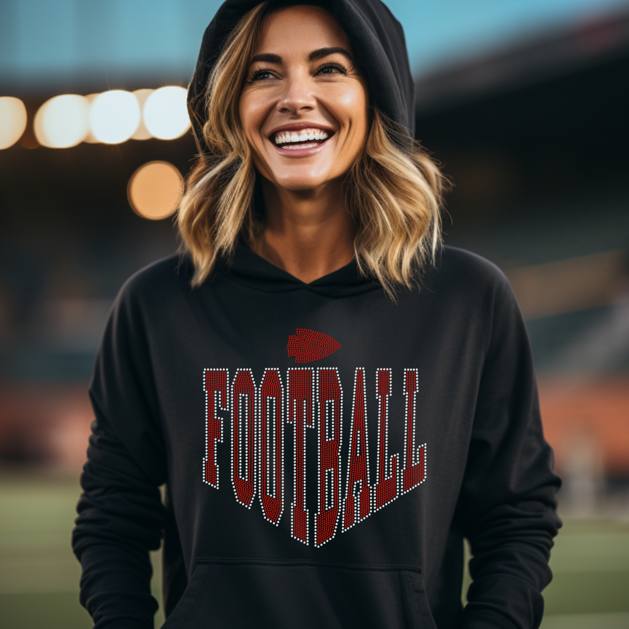 Football Arrowhead RHINESTONE TRANSFER