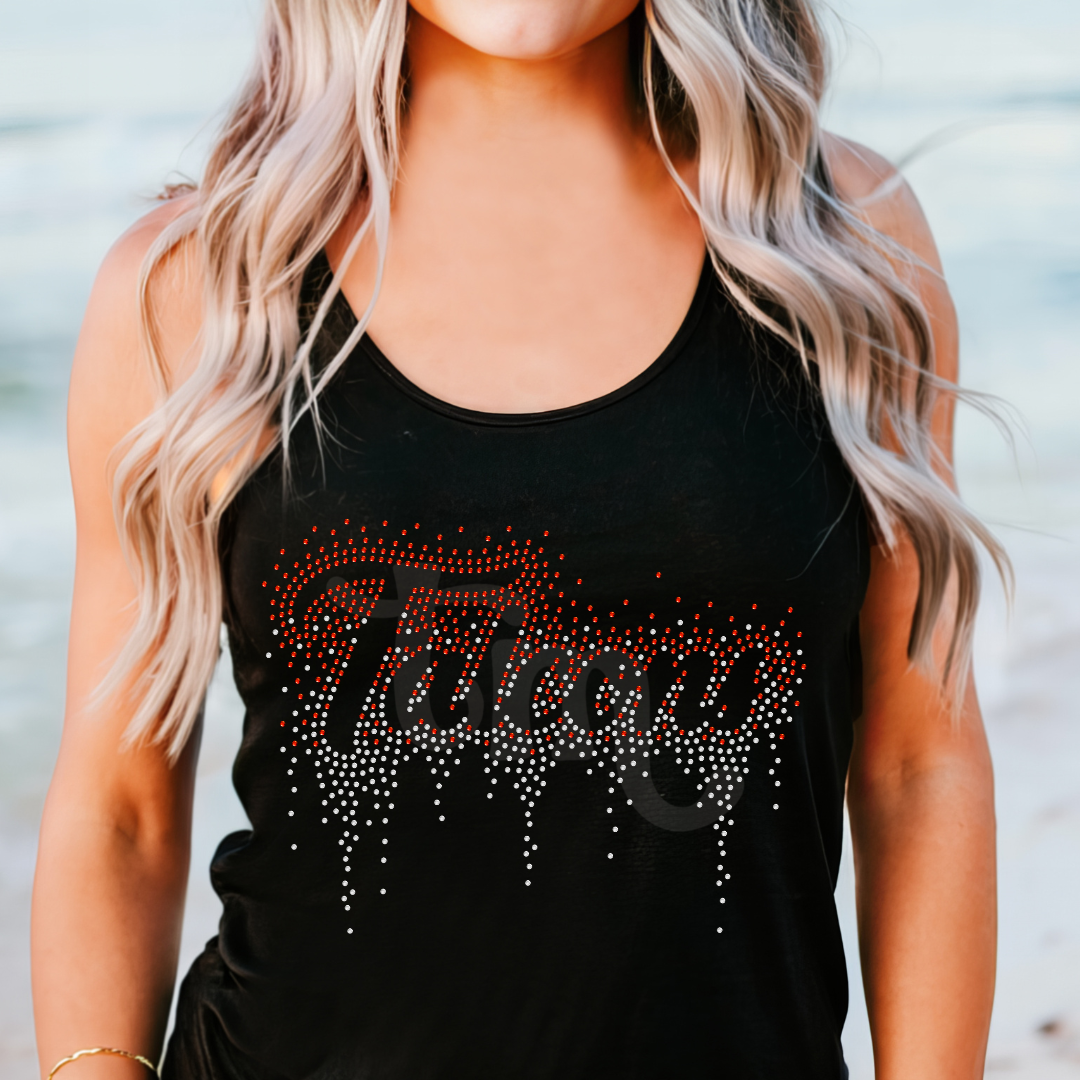 Falcons Ombre Drip RHINESTONE TRANSFER