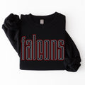 Falcons Double Outline RHINESTONE TRANSFER
