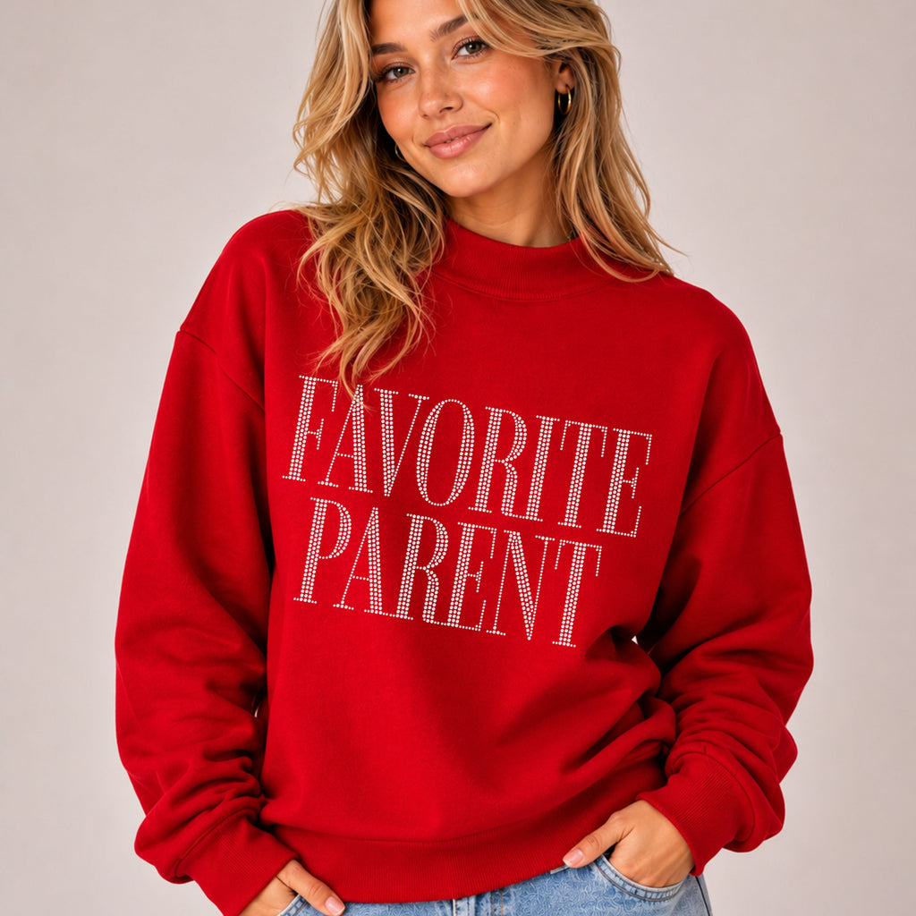 READY TO SHIP // Favorite Parent RHINESTONE TRANSFER c. crystal