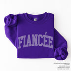 Fiancée Arched Varsity RHINESTONE TRANSFER