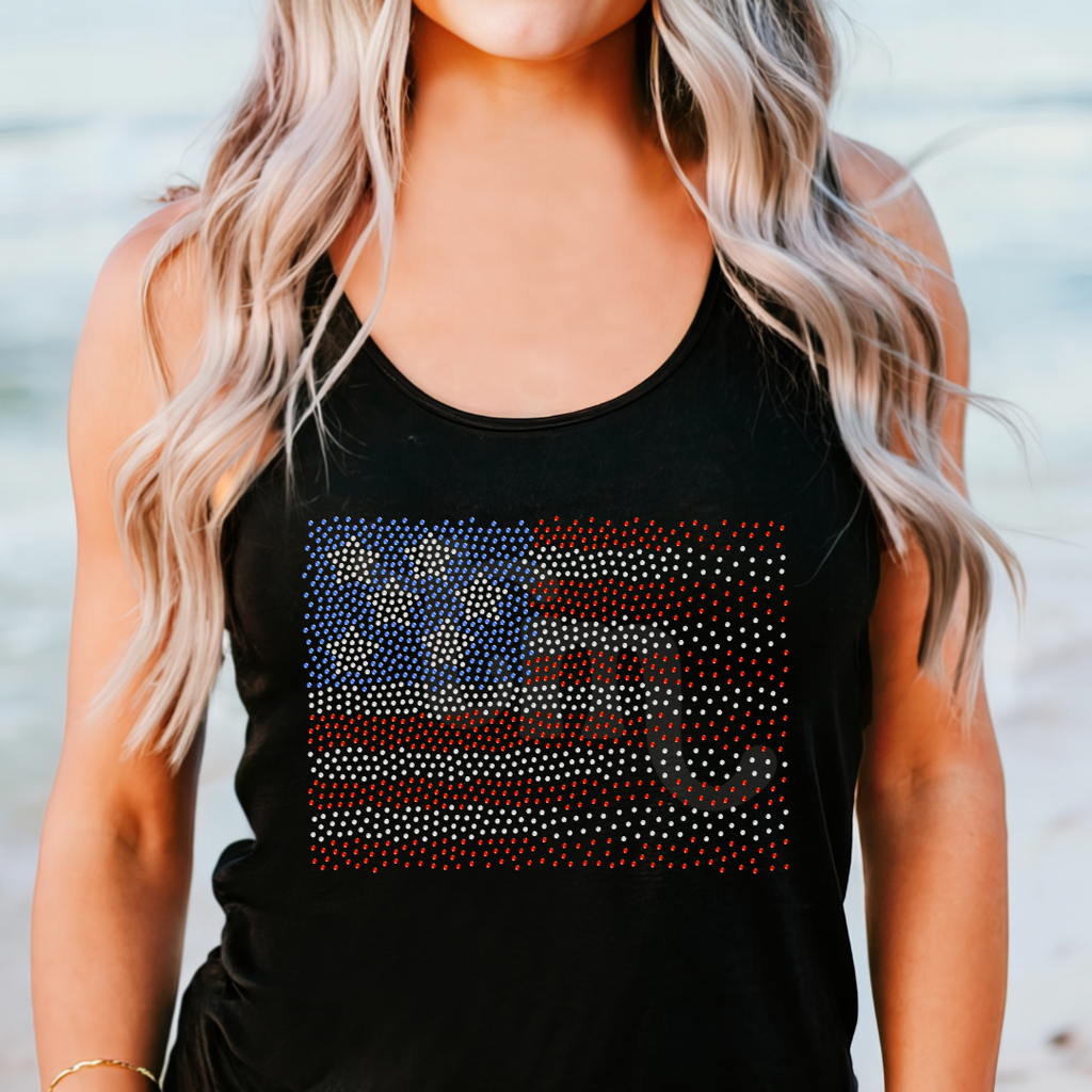 Flag Scatter RHINESTONE TRANSFER