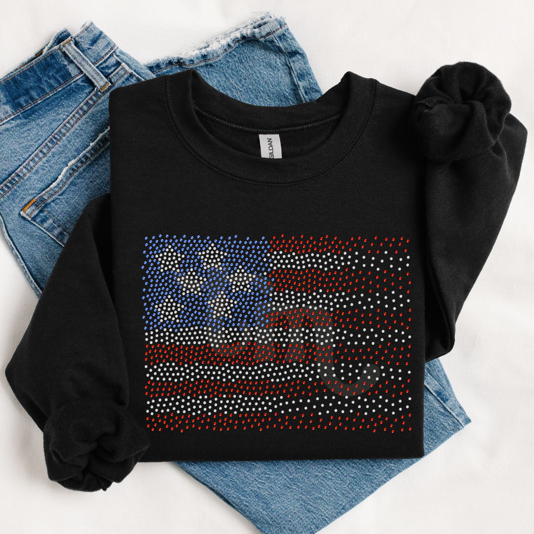 Flag Scatter RHINESTONE TRANSFER