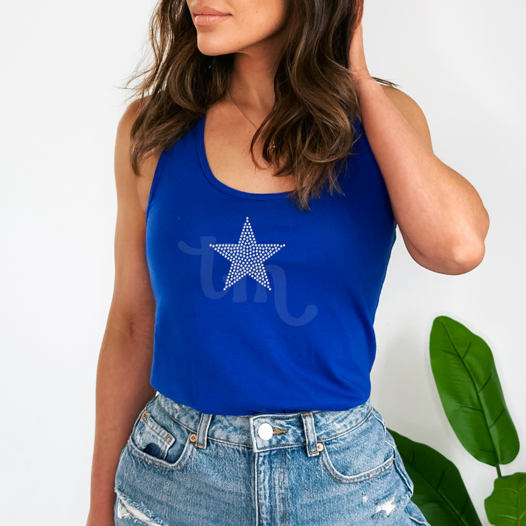 Star SHEET OF FOUR RHINESTONE TRANSFERS