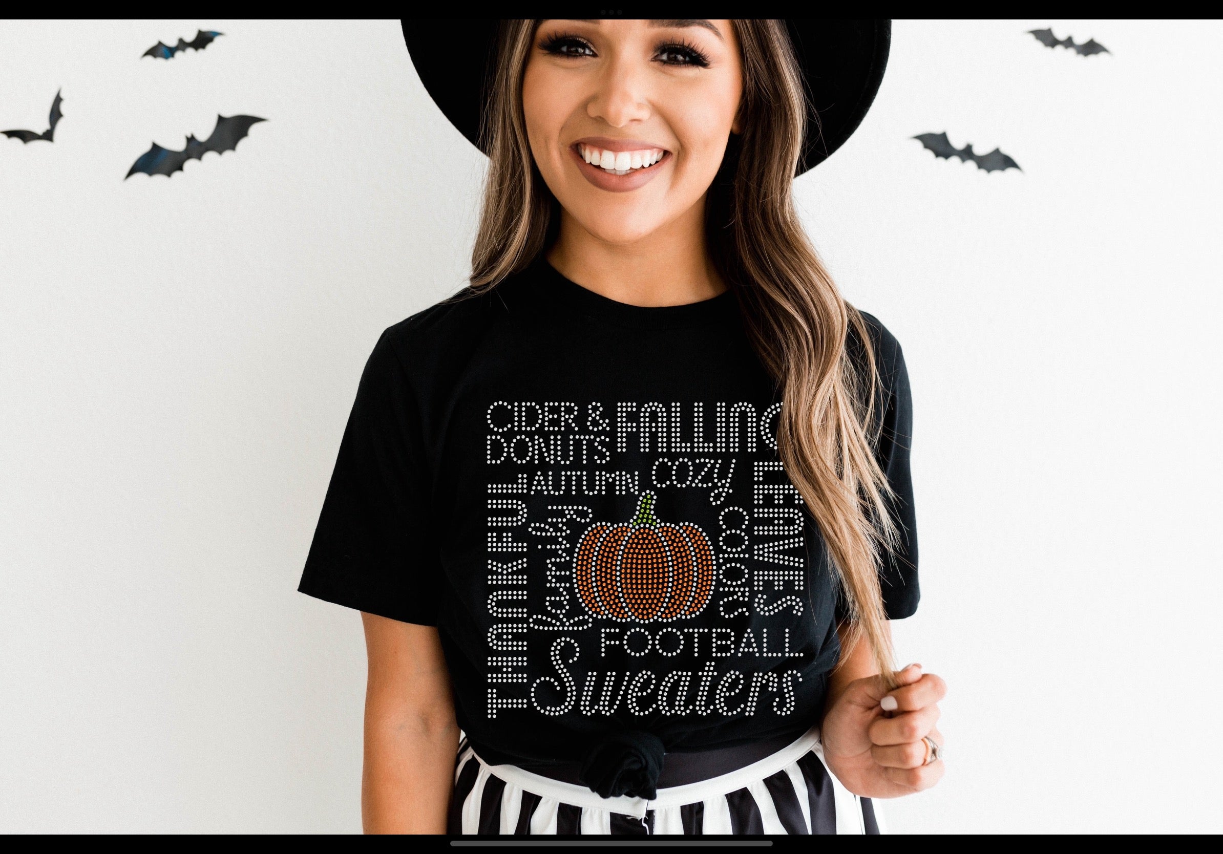 Fall Collage RHINESTONE TRANSFER