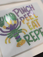 RTS // Crawfish Pinch Peel Eat Repeat SPANGLE TRANSFER c. 108 + 114 + 121 (emerald holo + purple holo + yellow holo)