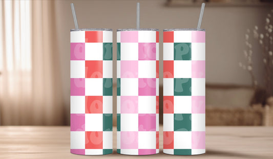 Pink Red Green Checkered