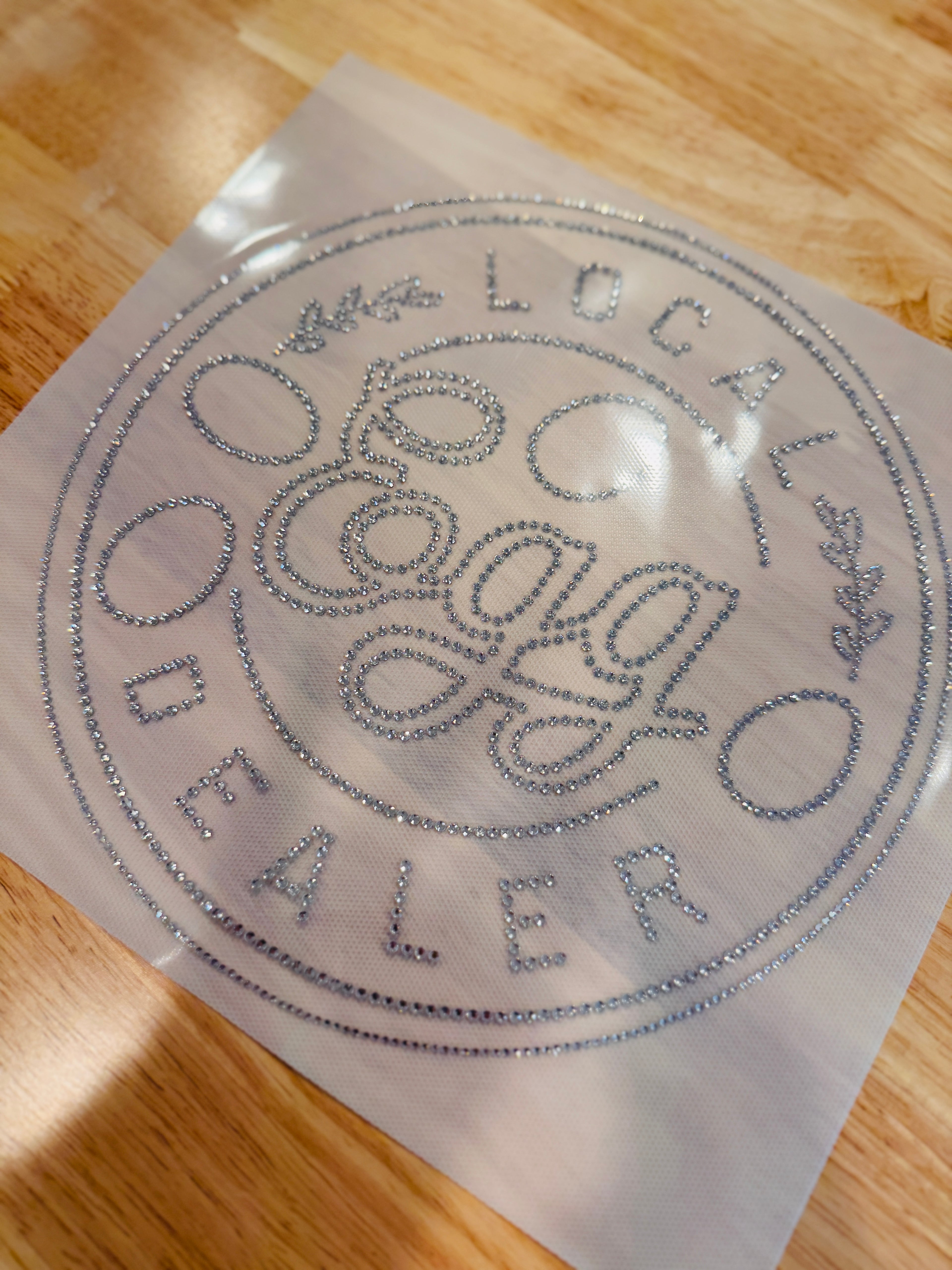 RTS // Local Egg Dealer RHINESTONE TRANSFER c. Crystal
