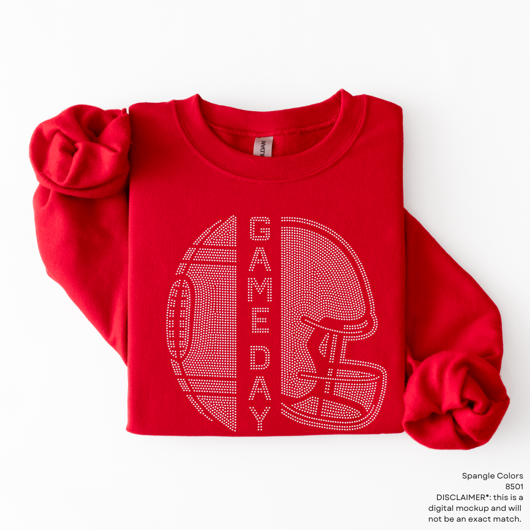 Game Day Football w/ Helmet SPANGLES TRANSFER