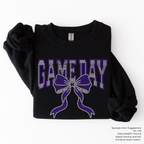 Game Day Arched Bow SPANGLES TRANSFER