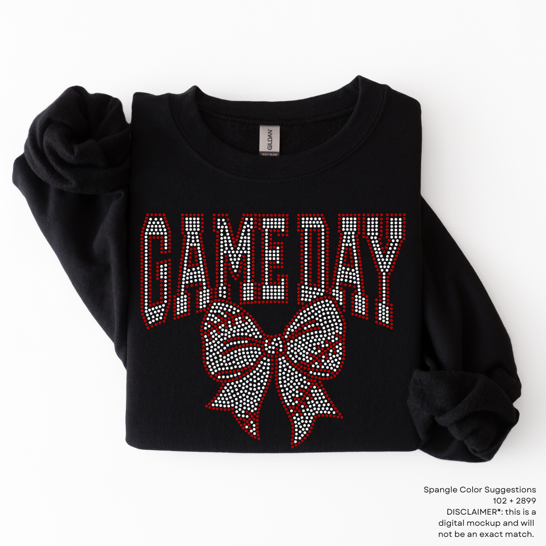 READY TO SHIP // Game Day Baseball Bow SPANGLE TRANSFER c. 102 + 2899