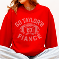 Go Taylor's Fiance Football RHINESTONE TRANSFER