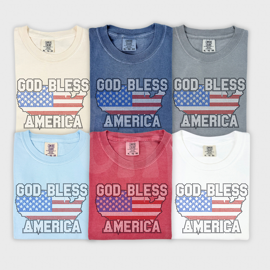 God Bless America US SPANGLE TRANSFER