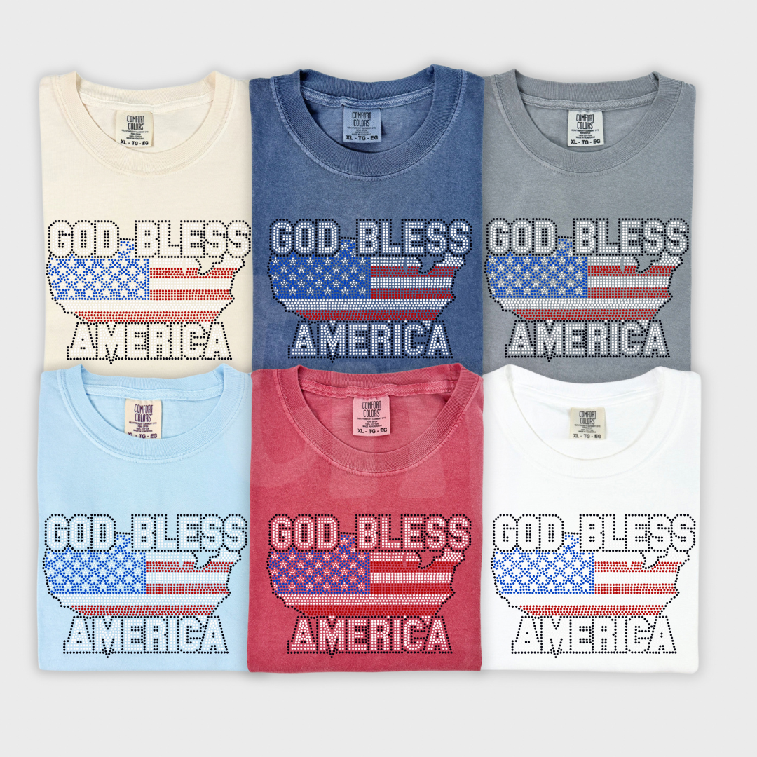 God Bless America US SPANGLE TRANSFER