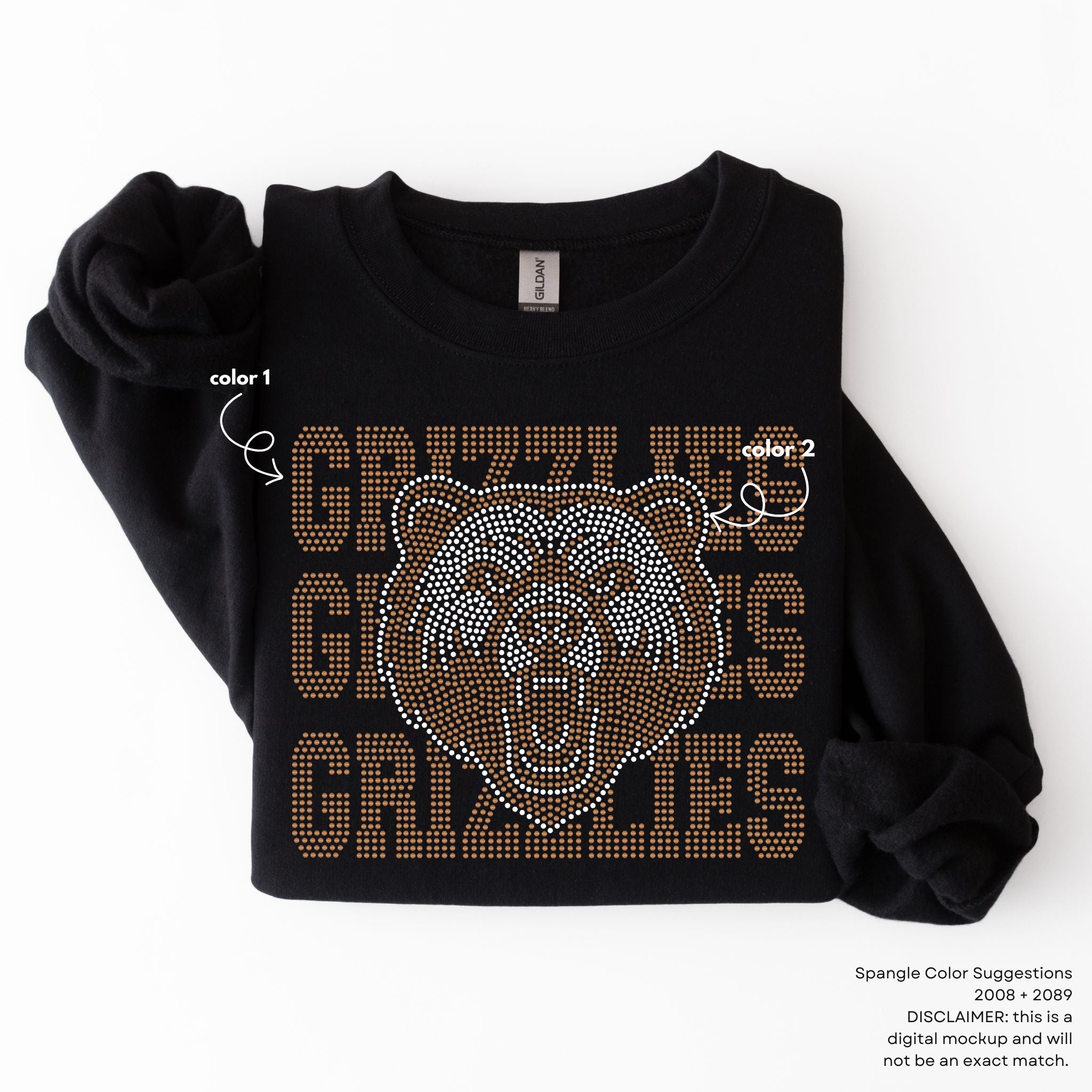 Grizzlies Stacked Mascot SPANGLE TRANSFER