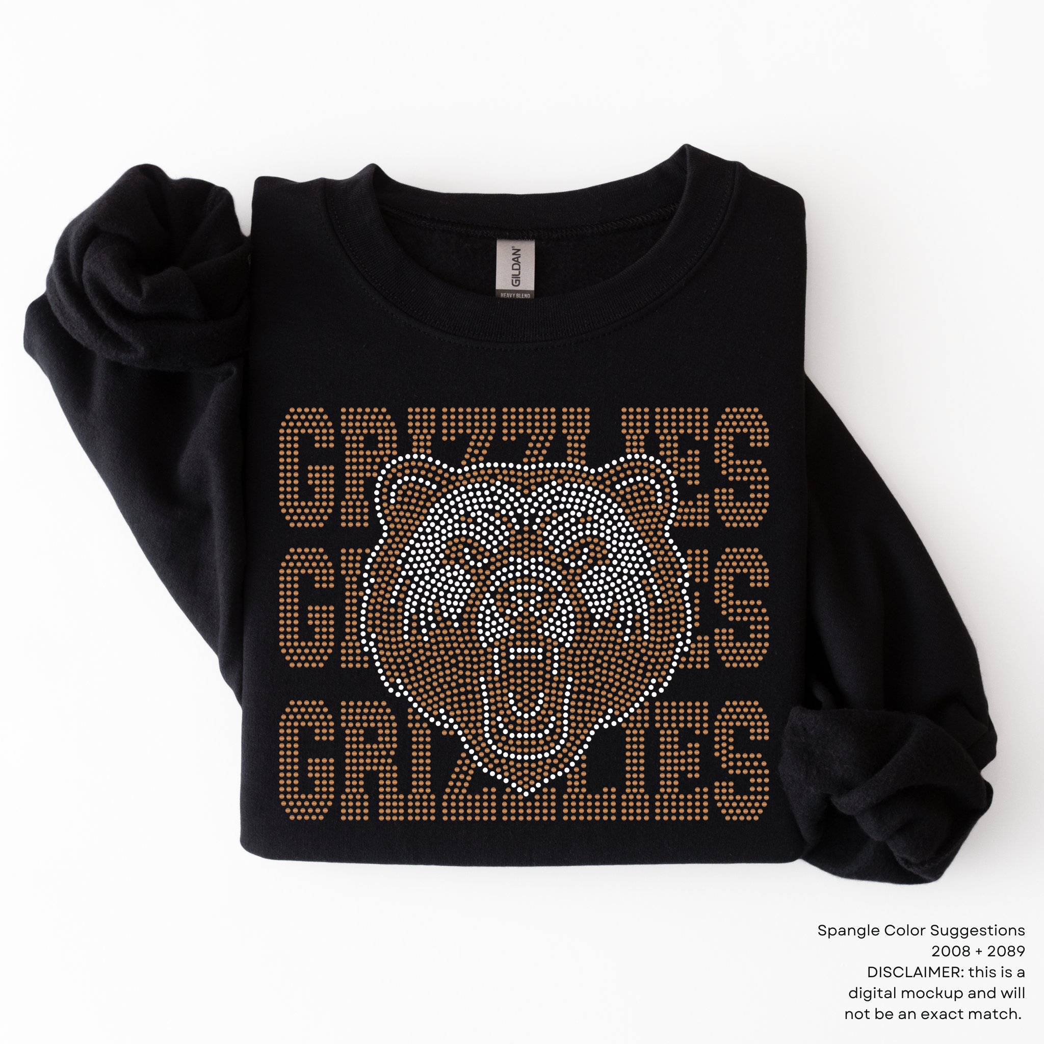 Grizzlies Stacked Mascot SPANGLE TRANSFER