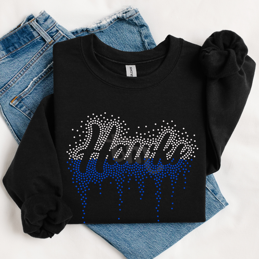 Hawks Ombre Drip RHINESTONE TRANSFER