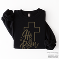 He Is Risen Cross SPANGLES TRANSFER