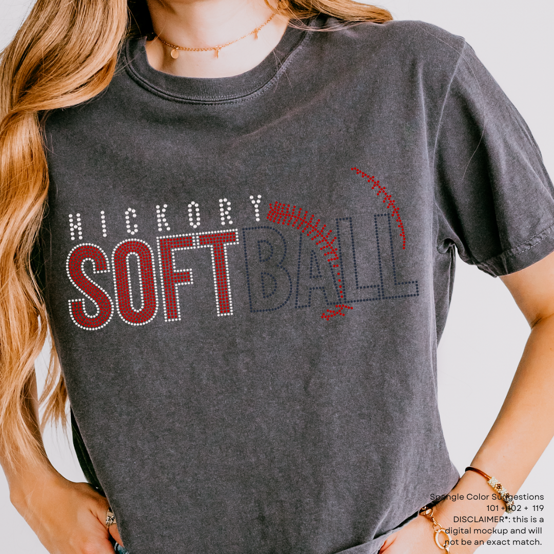 Hickory Softball SPANGLES TRANSFER
