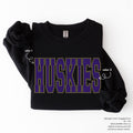 Huskies Block Lettering SPANGLE TRANSFER