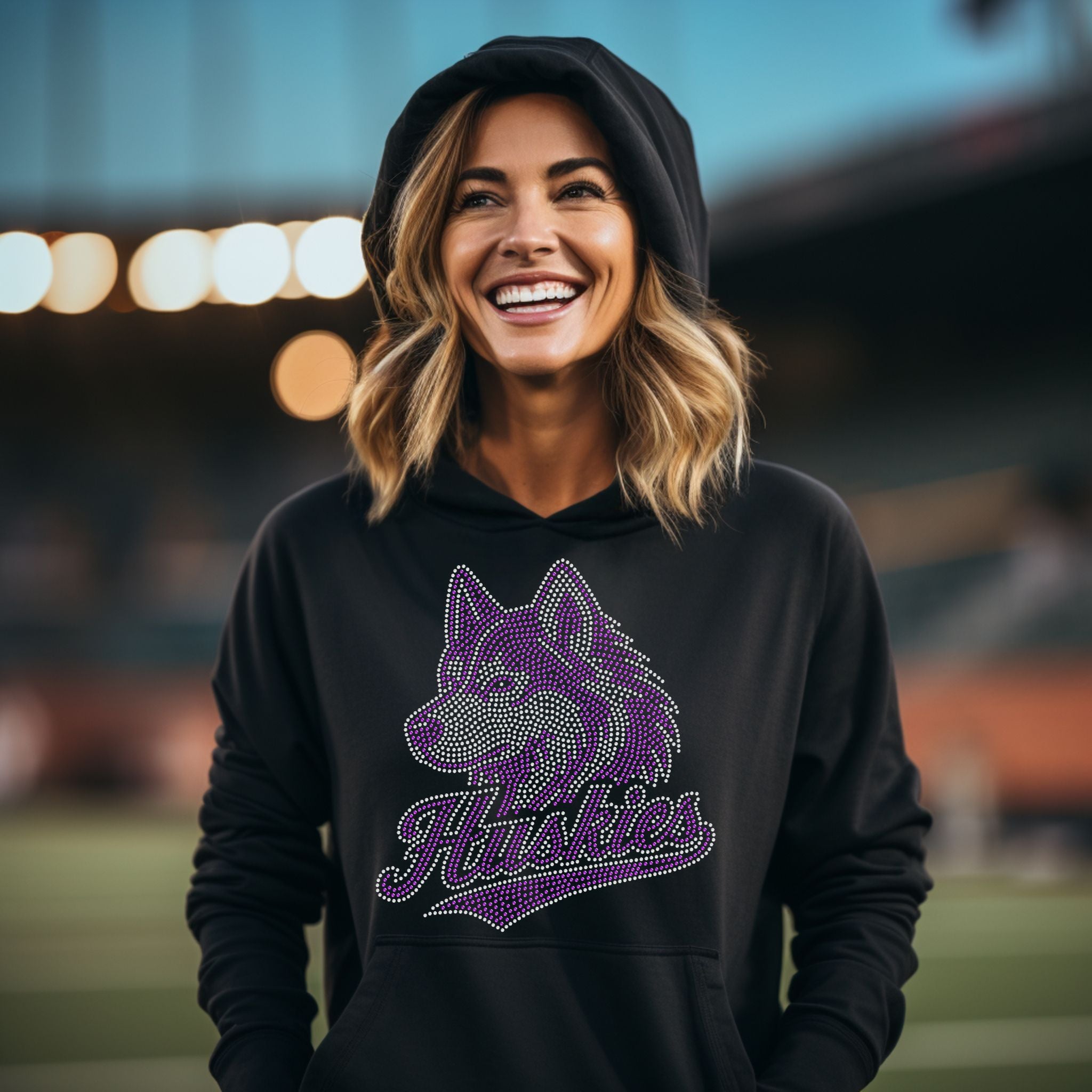 Huskies School Spirit RHINESTONE TRANSFER