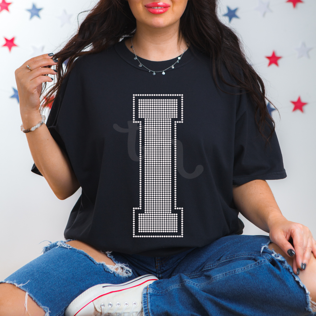 Custom SPANGLE Text SPANGLE Transfer - 11.5" BIG Letters- One Color