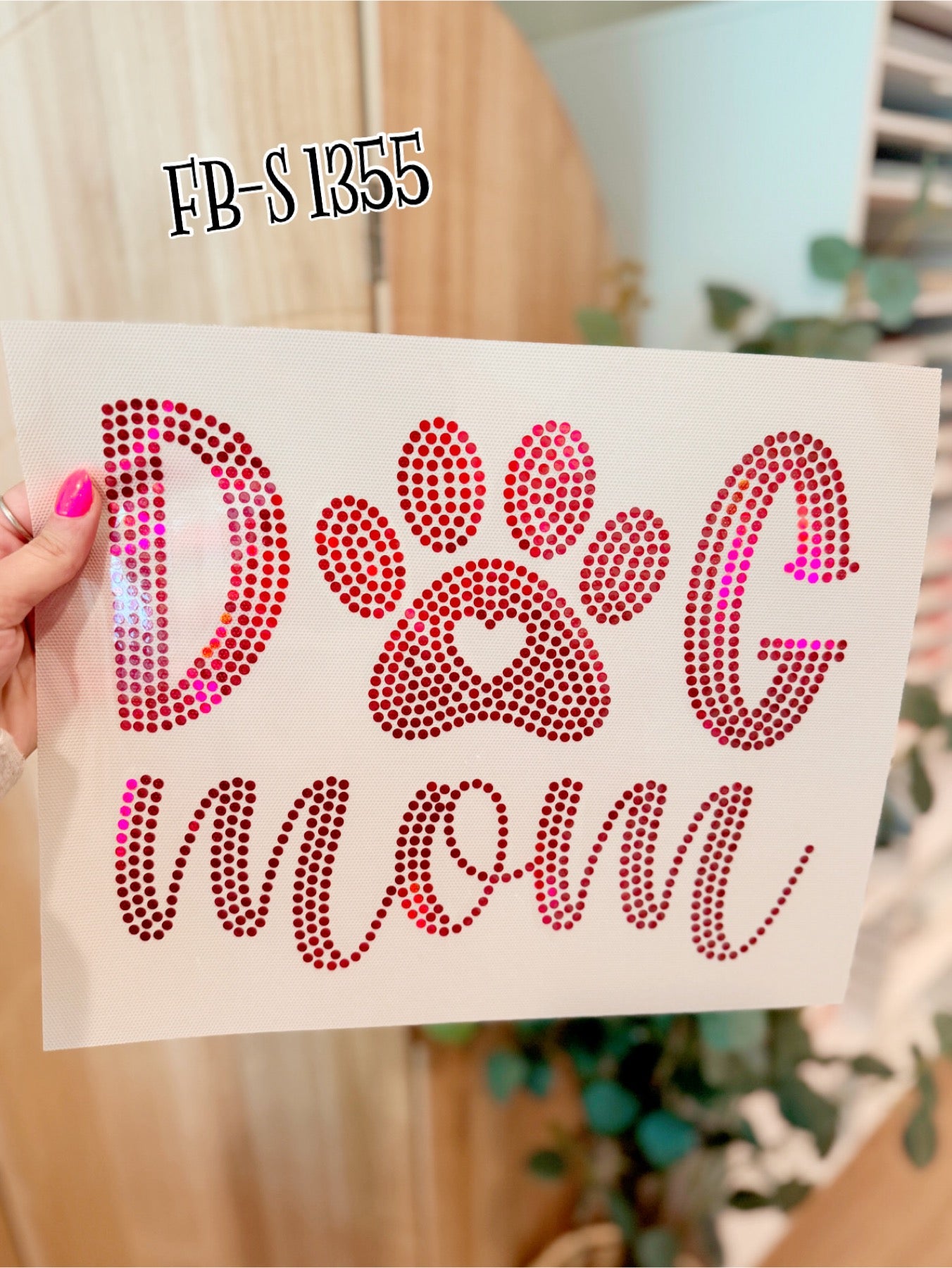 Dog Mom SPANGLES TRANSFER