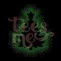 Christmas Tree Scatter RHINESTONE TRANSFER