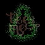 Christmas Tree Scatter RHINESTONE TRANSFER