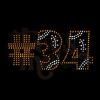 Football Player Numbers RHINESTONE TRANSFER