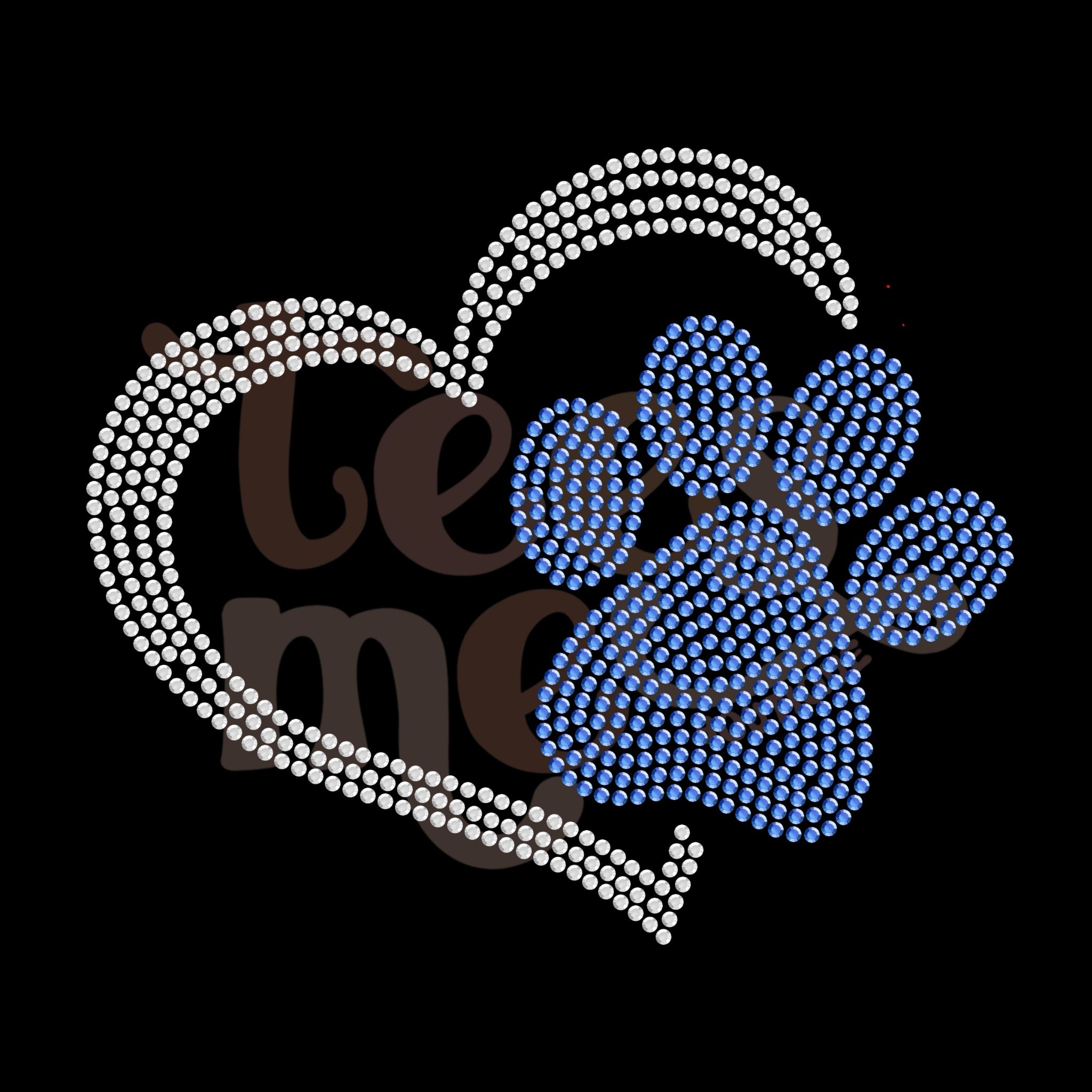 Paw Heart SS16 RHINESTONE TRANSFER