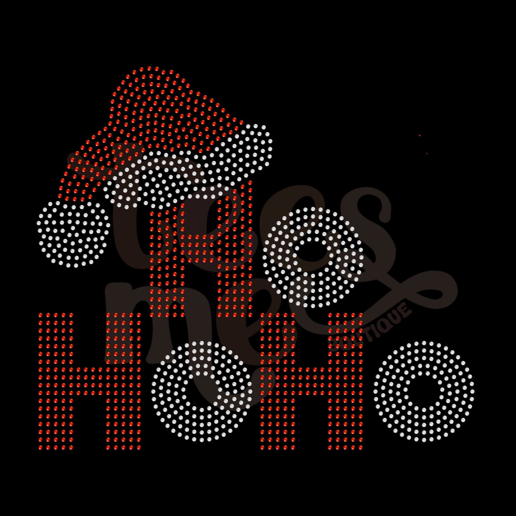 Ho Ho Ho SPANGLES TRANSFER