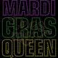 Mardi Gras Queen RHINESTONE TRANSFER