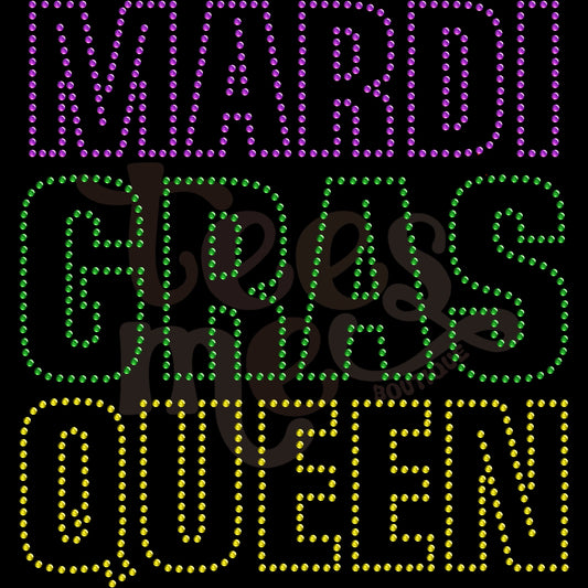 Mardi Gras Queen RHINESTONE TRANSFER